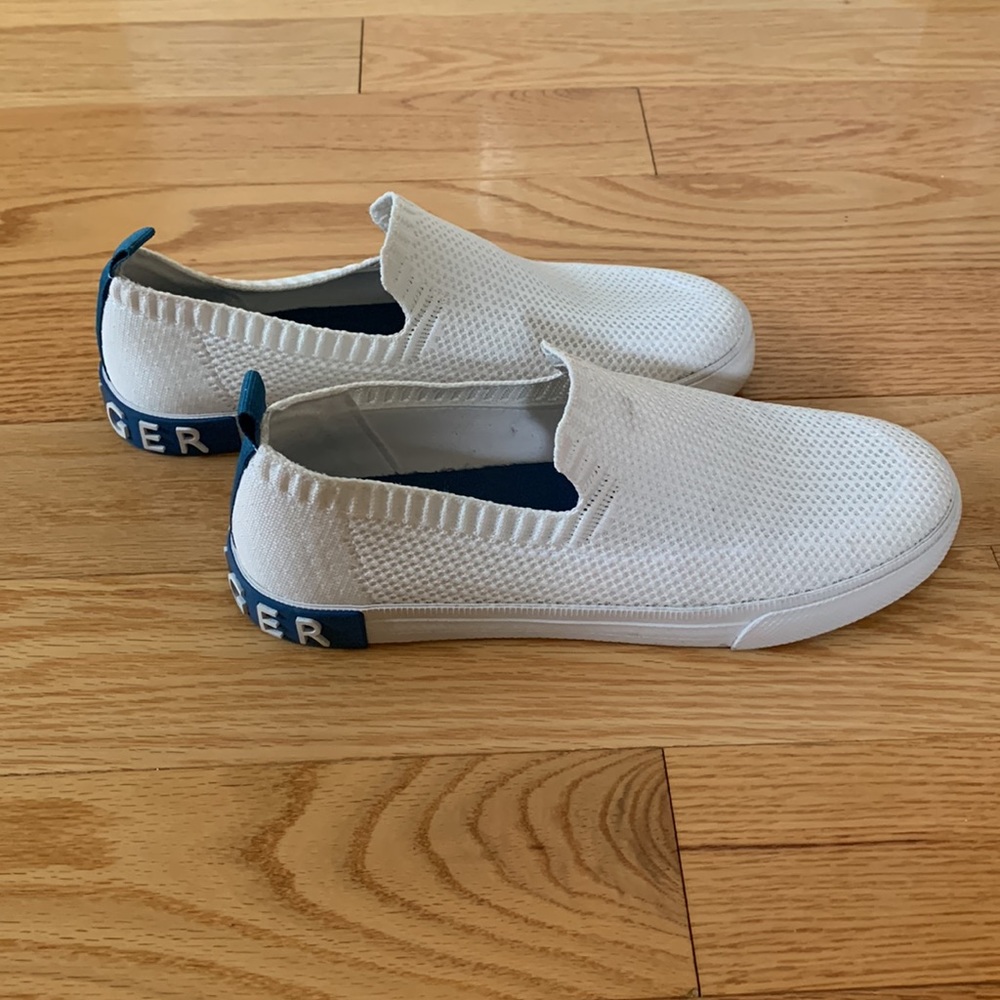 Tommy Hilfiger white slides